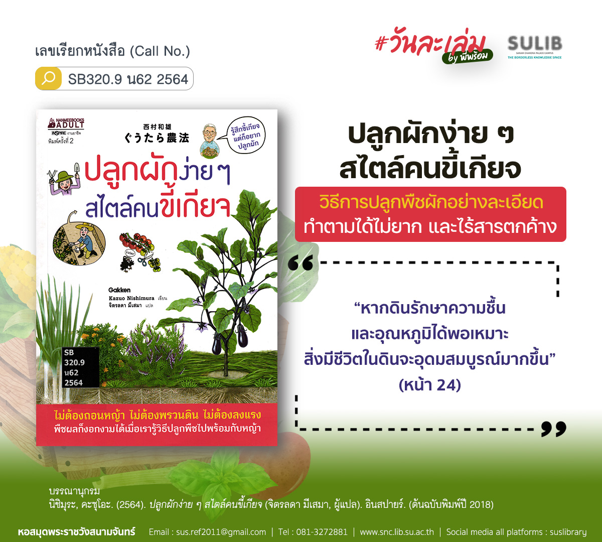 ปลูกผักง่าย ๆ สไตล์คนขี้เกียจ